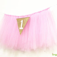 Originals Group 1st Birthday Pink Tutu for High Chair Decoration for Party Supplies - Originalsgroup