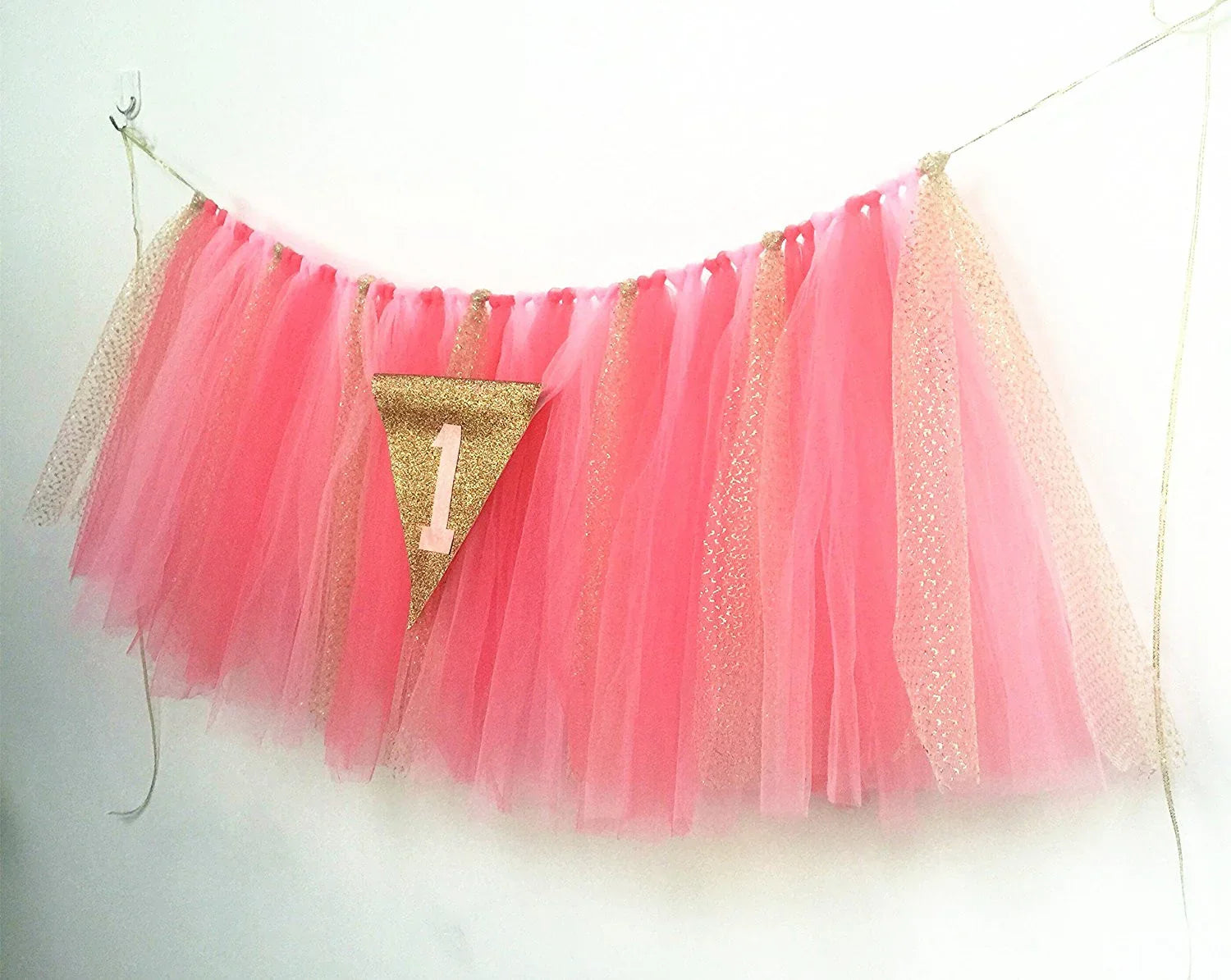 Originals Group 1st Birthday Pink Gold Tutu for High Chair Decoration for Party Supplies - Originalsgroup