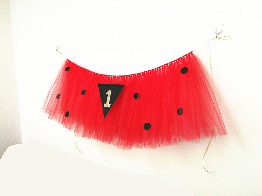Originals Group 1st Birthday Originals Group 1st Birthday Frozen Tutu for High Chair Decoration for Party SuppliesTutu for High Chair Decoration for Party Supplies (Ladybird) - Originalsgroup