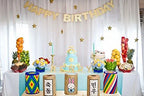 Originals Group First Birthday Cake Topper "One" Decoration AND "Happy Birthday" Banner for Birthday Party Decor - Originalsgroup