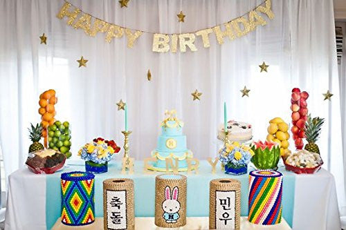 Originals Group First Birthday Cake Topper "One" Decoration AND "Happy Birthday" Banner for Birthday Party Decor - Originalsgroup