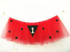 Originals Group 1st Birthday Originals Group 1st Birthday Frozen Tutu for High Chair Decoration for Party SuppliesTutu for High Chair Decoration for Party Supplies (Ladybird) - Originalsgroup
