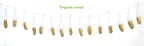Gold feather garland for party wedings baby shower events decorations (Black+Gold) - Originalsgroup