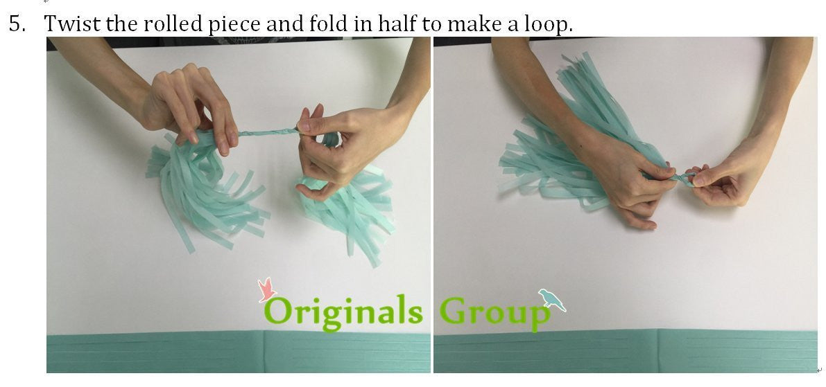 16 X Tissue Paper Tassels for Party Wedding Gold Garland Bunting Pom Pom - Originalsgroup