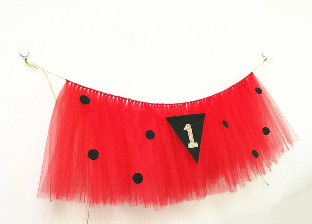 Originals Group 1st Birthday Originals Group 1st Birthday Frozen Tutu for High Chair Decoration for Party SuppliesTutu for High Chair Decoration for Party Supplies (Ladybird) - Originalsgroup