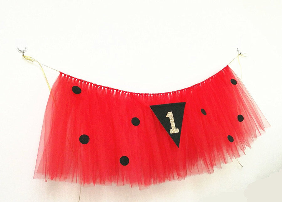 Originals Group 1st Birthday Originals Group 1st Birthday Frozen Tutu for High Chair Decoration for Party SuppliesTutu for High Chair Decoration for Party Supplies (Ladybird) - Originalsgroup