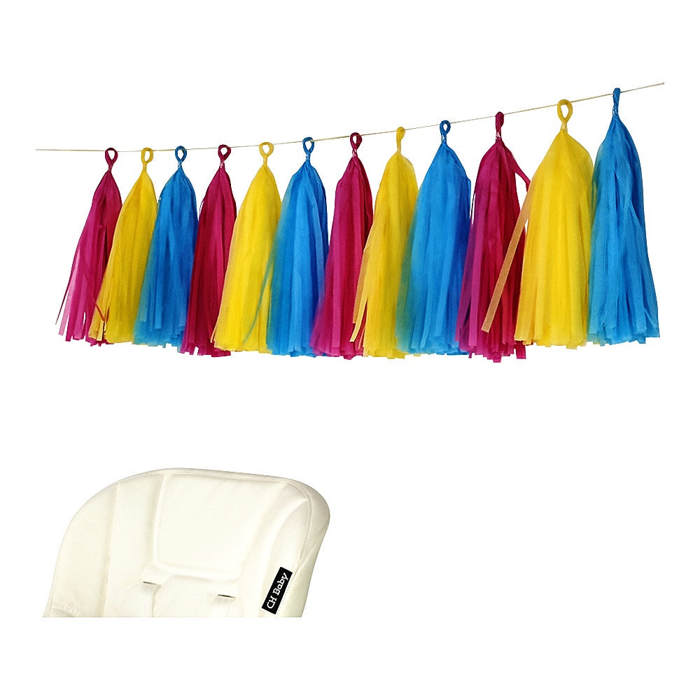 Hand Made Rainbow Color Colorful Tissue Paper Tassels for Party Wedding Gold Garland Bunting Pom Pom by Originals Group - Originalsgroup
