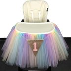 Originals Group 1st Birthday Originals Group 1st Birthday Frozen Tutu for High Chair Decoration for Party SuppliesTutu for High Chair Decoration for Party Supplies (Rainbow) - Originalsgroup