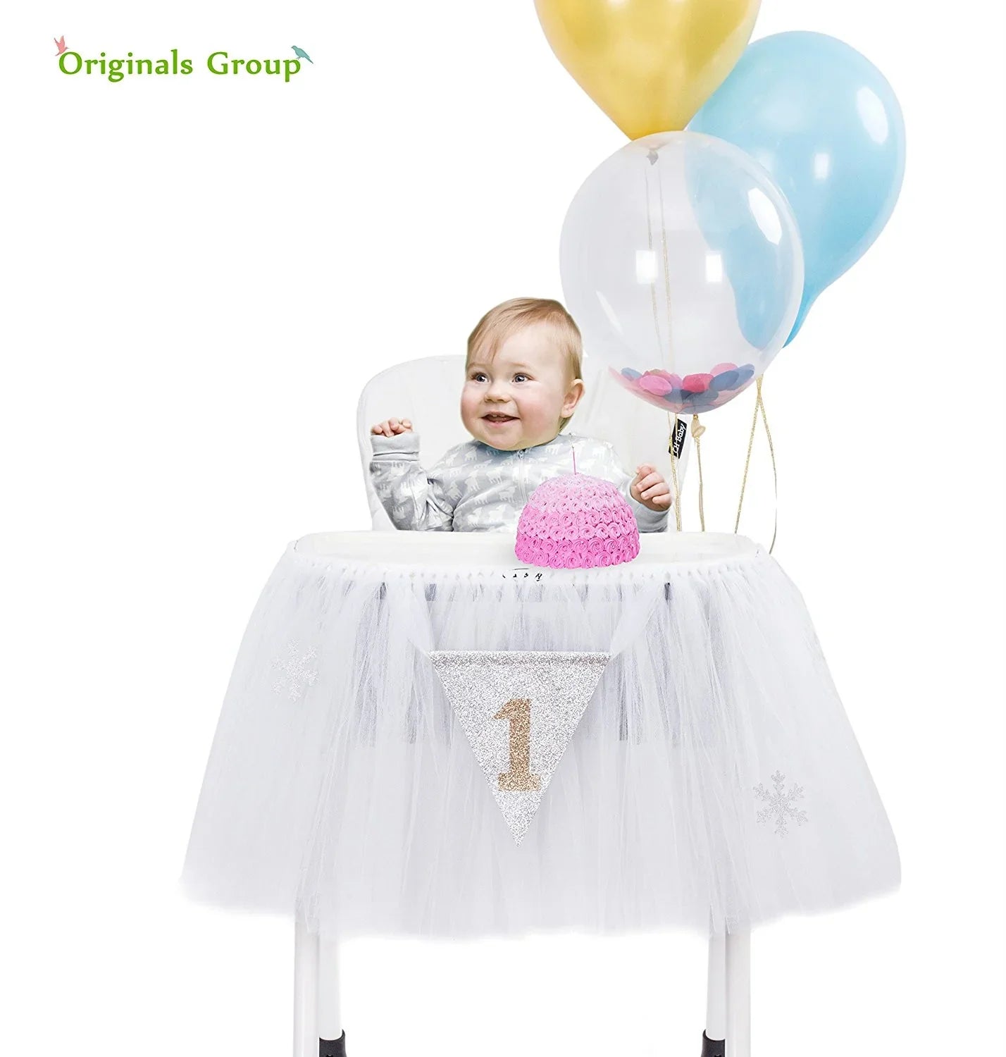 Originals Group 1st Birthday Originals Group 1st Birthday Frozen Tutu for High Chair Decoration for Party SuppliesTutu for High Chair Decoration for Party Supplies (Ladybird) - Originalsgroup