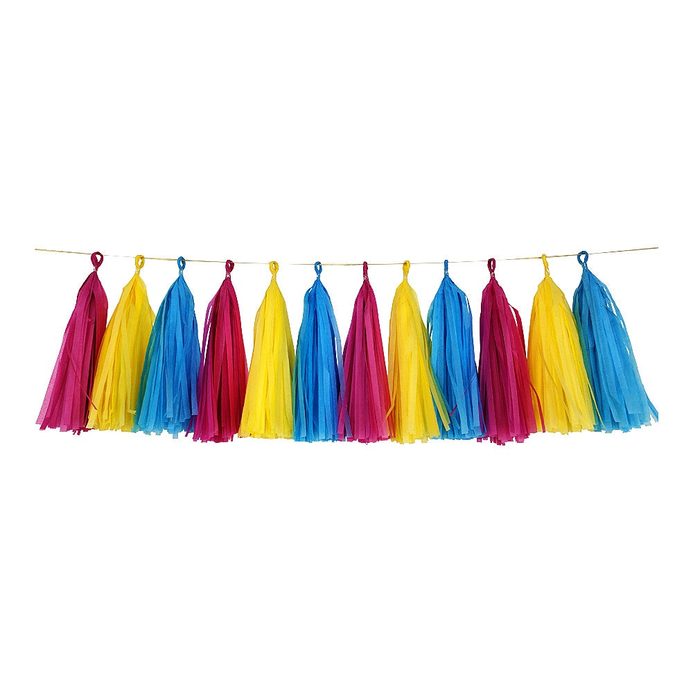 Hand Made Rainbow Color Colorful Tissue Paper Tassels for Party Wedding Gold Garland Bunting Pom Pom by Originals Group - Originalsgroup