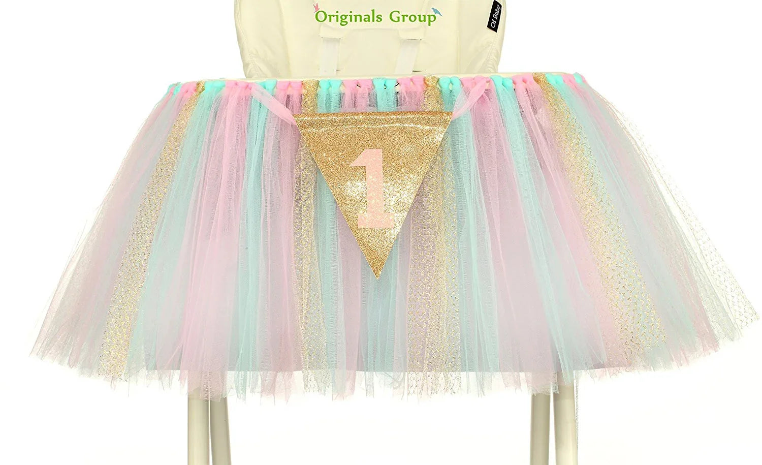 Originals Group 1st Birthday Originals Group 1st Birthday Frozen Tutu for High Chair Decoration for Party SuppliesTutu for High Chair Decoration for Party Supplies (Ladybird) - Originalsgroup