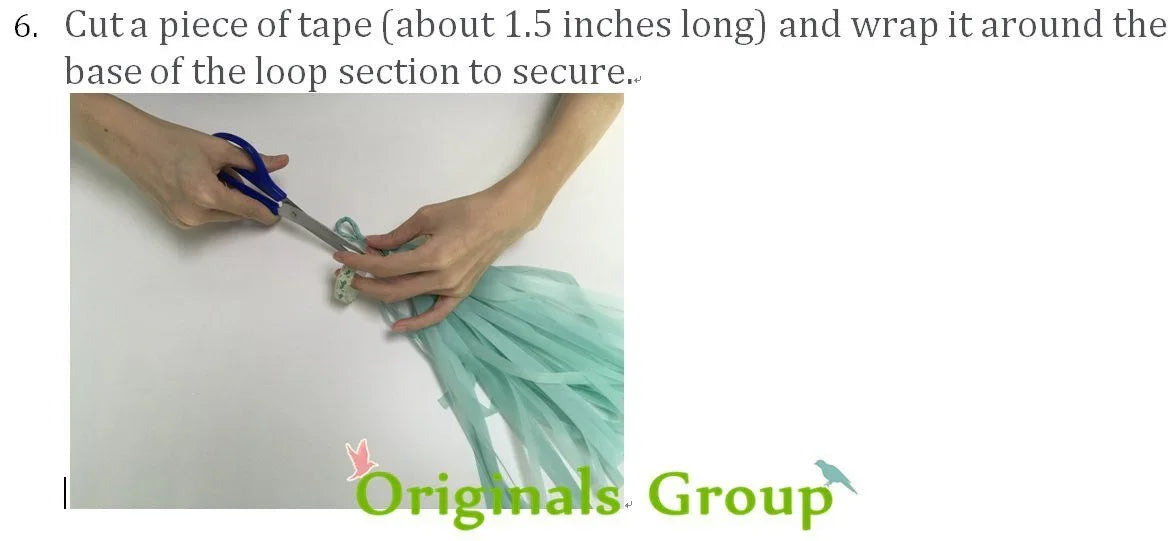 16 X Originals Group Mint Pink Gold Apricot Tissue Paper Tassels for Party Wedding Gold Garland Bunting Pom Pom - Originalsgroup