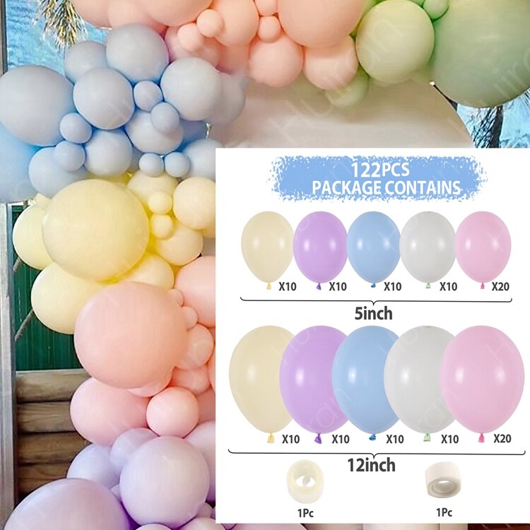 Macaron Balloons Garland Latex Ballons Arch Happy Birthday Party Decor Kids Adult Wedding Baloon Chain Baby Shower Balloon - Originalsgroup