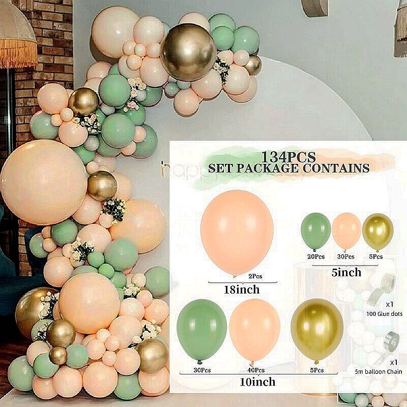 Macaron Balloons Garland Latex Ballons Arch Happy Birthday Party Decor Kids Adult Wedding Baloon Chain Baby Shower Balloon - Originalsgroup