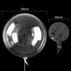 5pcs 18/20/24/36inch Luminous Transparent Bobo Bubble Ballons Christmas Wedding Birthday Party Decorations Clear Helium Balloons - Originalsgroup
