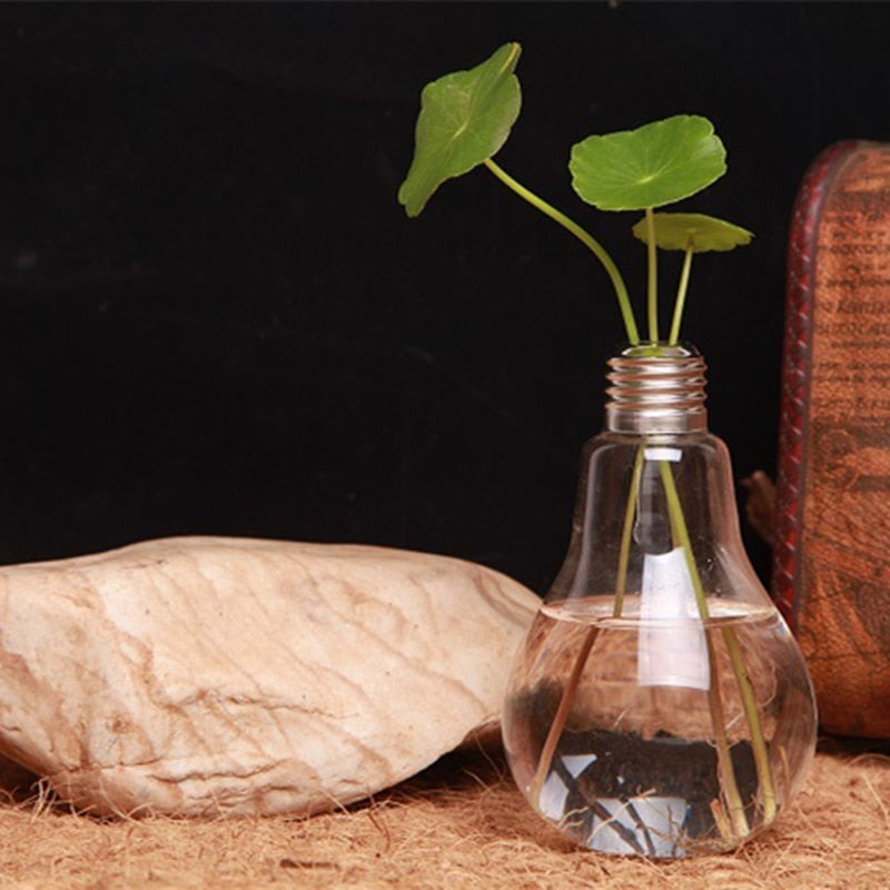 Home Decor Wedding Decoration Light Bulb Transparent Glass Vase Fashion Hydroponic Flower Vase Gifts Retro DIY - Originalsgroup