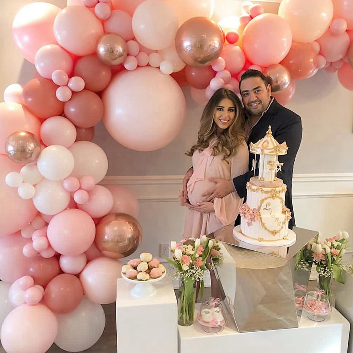 Macaron Pink Balloon Garland Arch Kit Wedding Birthday Party Decoration Kids Globos Rose Gold Confetti Latex Ballon Baby Shower - Originalsgroup