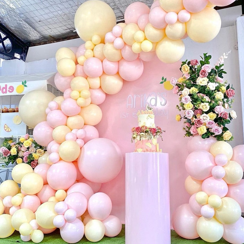 115pcs Balloon Arch Garland Rose Gold Chorme Metallic Balloons Pink Globos Happy Birthday Party Decorations Wedding Baby shower - Originalsgroup