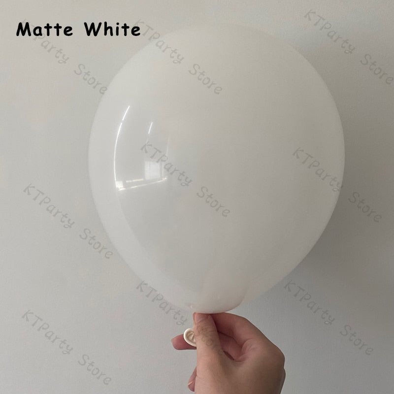 Retro Coffee Matte White Balloons Garland Arch Kit Boho Wedding Decoration Gender Reveal Birthday Baby Shower Decor Accessory - Originalsgroup