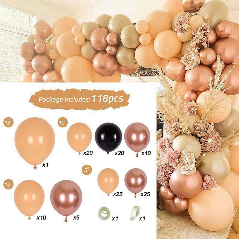 Macaron Pink Balloon Garland Arch Kit Wedding Birthday Party Decoration Kids Globos Rose Gold Confetti Latex Ballon Baby Shower - Originalsgroup