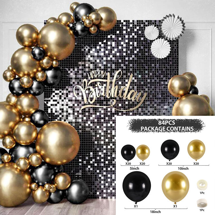 Black Gold Balloon Garland Arch Kit Confetti Latex Balloon 30th 40th 50th Birthday Party Balloons Decorations Adults Baby Shower - Originalsgroup