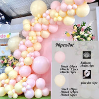 115pcs Balloon Arch Garland Rose Gold Chorme Metallic Balloons Pink Globos Happy Birthday Party Decorations Wedding Baby shower - Originalsgroup