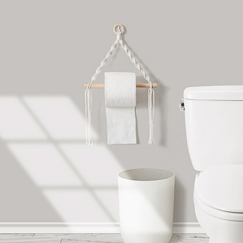 Toilet Paper Holder Tapestry Macrame Vintage Towel Hanging Rope Toilet Paper Holder Home Hotel Bathroom Decoration - Originalsgroup