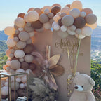 1 Set Khaki Sand White Balloons Arch Garland Kit Retro Coffee Brown White Sand Balloons Birthday Party Decorations Baby Shower - Originalsgroup