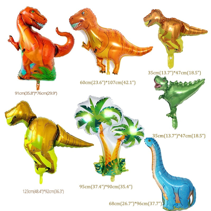 97pcs Dinosaur Birthday Party Decoration Balloons Arch Garland Kit Happy Birthday Balloons foil Curtains dino Themed Party Favor - Originalsgroup