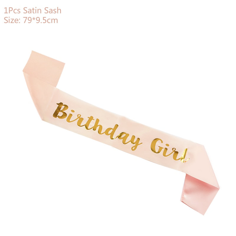 Rose Gold Wedding Birthday Party Balloons Happy Birthday Letter Foil Balloon Baby Shower Anniversary Event Party Decor Supplies - Originalsgroup