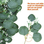 5pcs Artificial Plants Green Eucalyptus Leaves DIY Bridal Bouquet Fake Flowers For Home Garden Party Wedding Flower Decorations - Originalsgroup