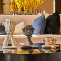 Abstract figure decoration Resin flower pot modern Vase Home Ornaments TV cabinet porch living room Sculpture Crafts furnishings - Originalsgroup