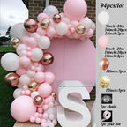 115pcs Balloon Arch Garland Rose Gold Chorme Metallic Balloons Pink Globos Happy Birthday Party Decorations Wedding Baby shower - Originalsgroup