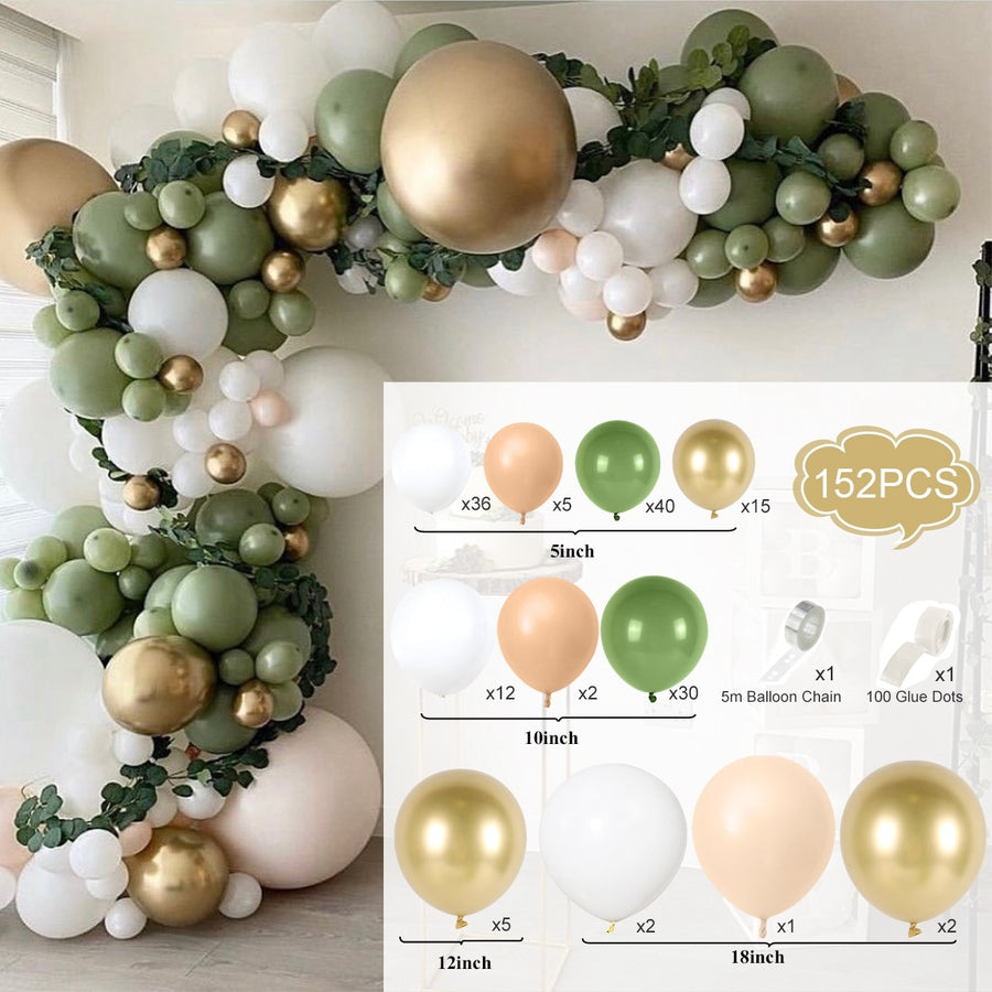 Coffee Brown Balloon Garland Arch Kit Birthday Party Decorations Kids Latex Baloon Baby Shower Teddy Bear Theme Ballon Decor - Originalsgroup