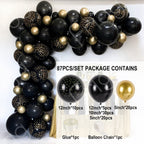 Black Gold Balloon Garland Arch Kit Confetti Latex Balloon 30th 40th 50th Birthday Party Balloons Decorations Adults Baby Shower - Originalsgroup