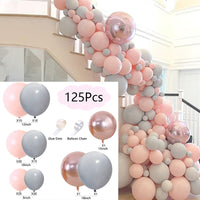 Balloons Arch Set Pink White Gold And Confetti Balloon Garland Wedding Baby Baptism Shower Birthday Party Balloon Decoration - Originalsgroup