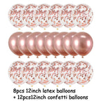 Rose Gold Wedding Birthday Party Balloons Happy Birthday Letter Foil Balloon Baby Shower Anniversary Event Party Decor Supplies - Originalsgroup