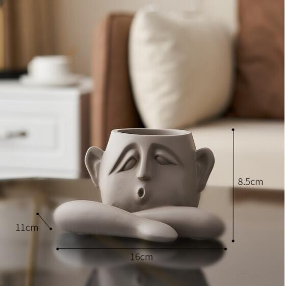 Abstract figure decoration Resin flower pot modern Vase Home Ornaments TV cabinet porch living room Sculpture Crafts furnishings - Originalsgroup