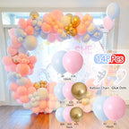 Balloons Arch Set Pink White Gold And Confetti Balloon Garland Wedding Baby Baptism Shower Birthday Party Balloon Decoration - Originalsgroup
