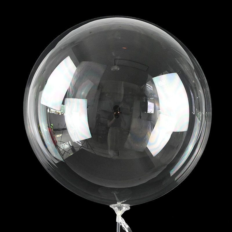 5pcs 18/20/24/36inch Luminous Transparent Bobo Bubble Ballons Christmas Wedding Birthday Party Decorations Clear Helium Balloons - Originalsgroup