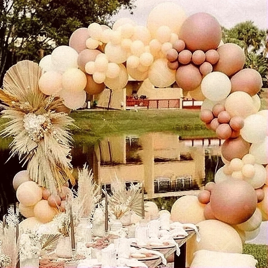 Coffee Brown Balloon Garland Arch Kit Birthday Party Decorations Kids Latex Baloon Baby Shower Teddy Bear Theme Ballon Decor - Originalsgroup