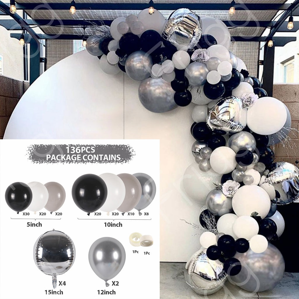 Black Gold Balloon Garland Arch Kit Confetti Latex Balloon 30th 40th 50th Birthday Party Balloons Decorations Adults Baby Shower - Originalsgroup