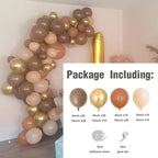 1 Set Khaki Sand White Balloons Arch Garland Kit Retro Coffee Brown White Sand Balloons Birthday Party Decorations Baby Shower - Originalsgroup