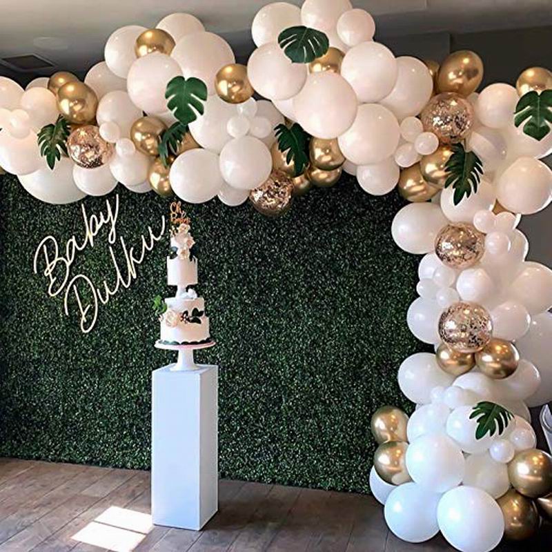 Summer Tropical Hawaii Island Party Balloons Garland kit,Hawaii Monstera Leaves Birthday Party Supplies,Blue Pink Balloon arch - Originalsgroup