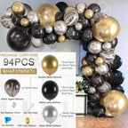 Black Gold Balloon Garland Arch Kit Confetti Latex Balloon 30th 40th 50th Birthday Party Balloons Decorations Adults Baby Shower - Originalsgroup