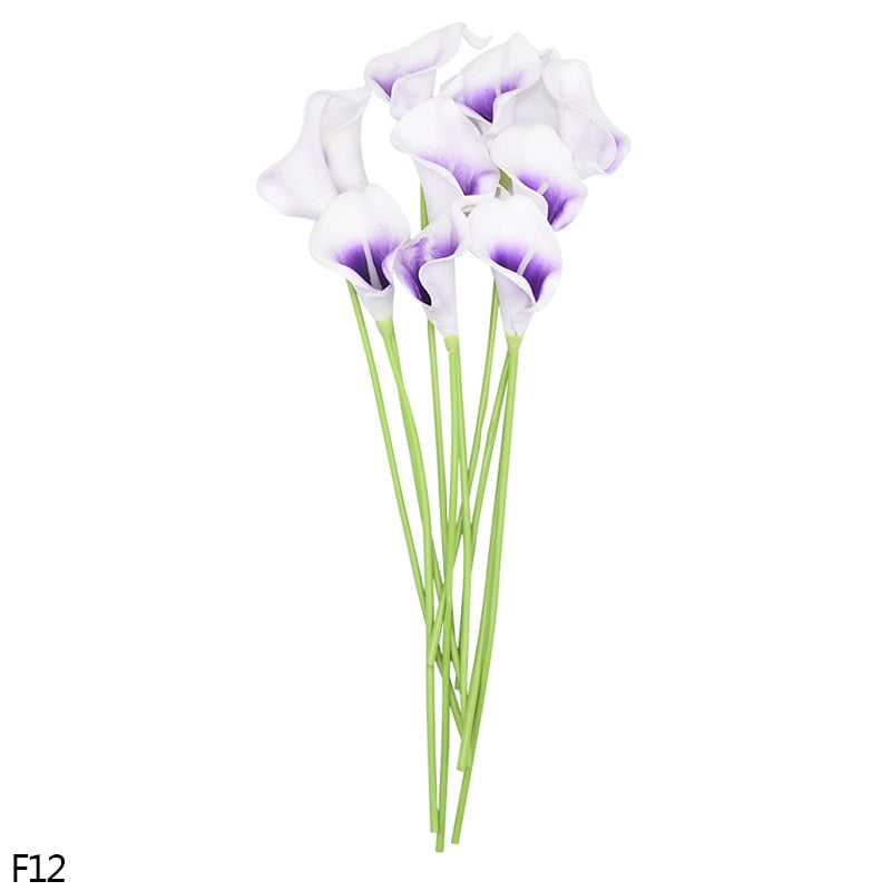 10Pcs High Quality Real Touch Calla Lily Artificial Flowers Calla Lily Bouquet For Wedding Bouquet Bridal Home Flower Decoration - Originalsgroup