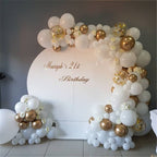 98 pcs White Balloons Garland Arch Kit Confetti Metallic Gold Pastel Latex Balloon Baby Shower Birthday Graduation Party Decor - Originalsgroup
