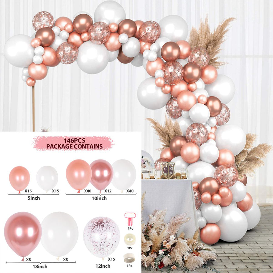 Macaron Pink Balloon Garland Arch Kit Wedding Birthday Party Decoration Kids Globos Rose Gold Confetti Latex Ballon Baby Shower - Originalsgroup