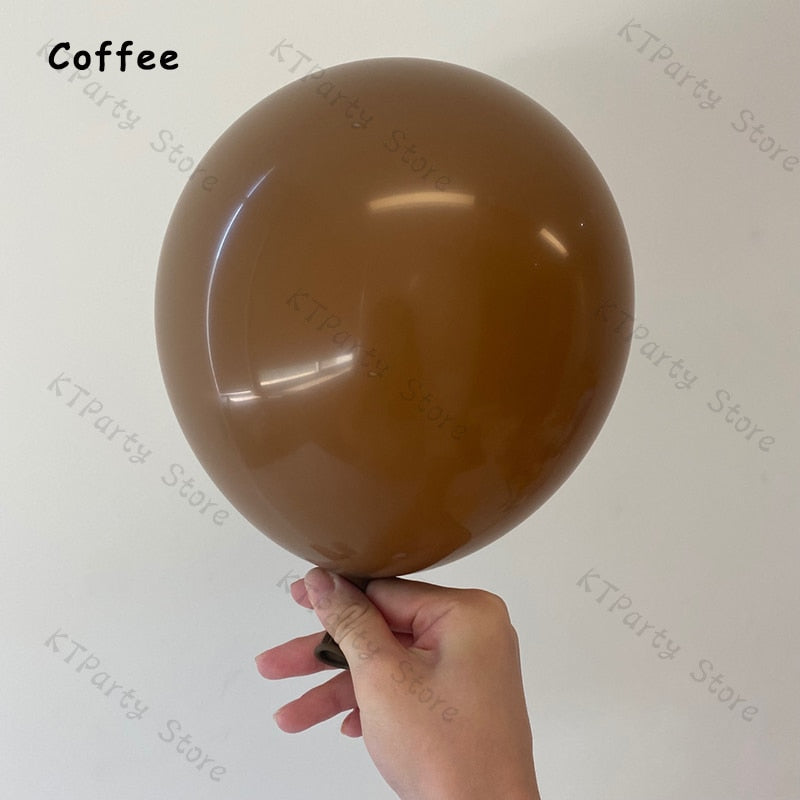 Retro Coffee Matte White Balloons Garland Arch Kit Boho Wedding Decoration Gender Reveal Birthday Baby Shower Decor Accessory - Originalsgroup