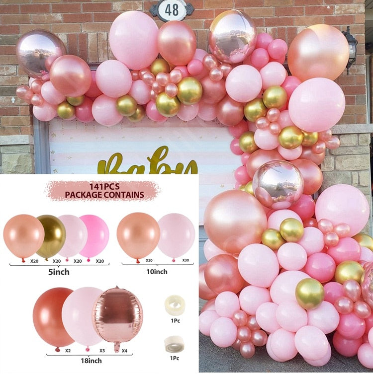 Coffee Brown Balloon Garland Arch Kit Birthday Party Decorations Kids Latex Baloon Baby Shower Teddy Bear Theme Ballon Decor - Originalsgroup
